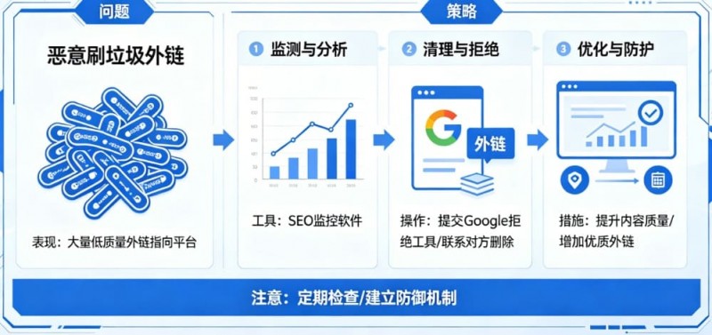 【掼蛋扑克】博彩平台的“负面SEO”防御：竞争对手恶意刷垃圾外链怎么办？
